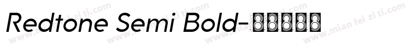 Redtone Semi Bold字体转换